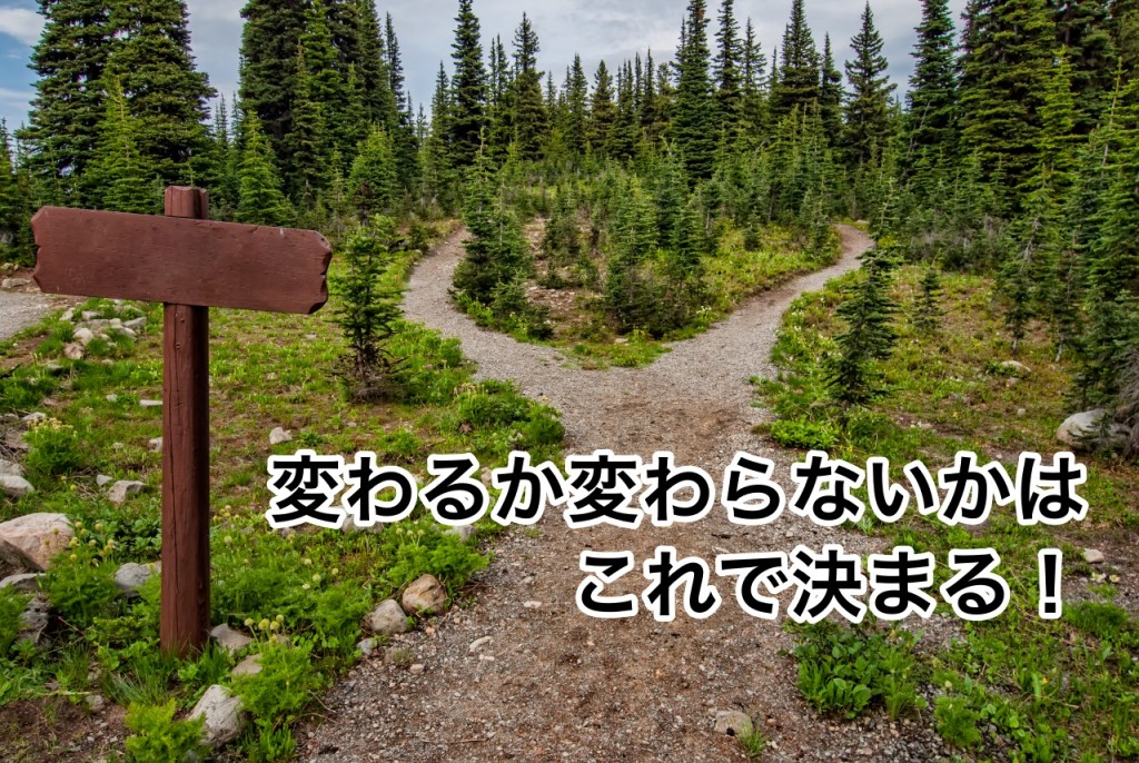 変われるか変われないかはこれで決まります!